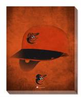 Baltimore Orioles 16" x 20" Ghost Helmet Canvas Print