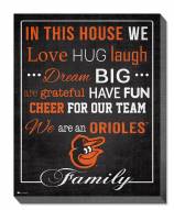 Baltimore Orioles 16" x 20" In This House Canvas Print