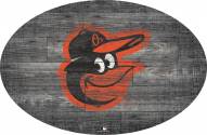 Baltimore Orioles 46" Distressed Wood Oval Sign