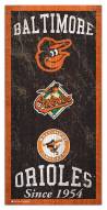 Baltimore Orioles 6" x 12" Heritage Sign