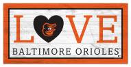 Baltimore Orioles 6" x 12" Love Sign