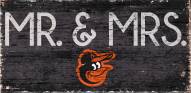Baltimore Orioles 6" x 12" Mr. & Mrs. Sign