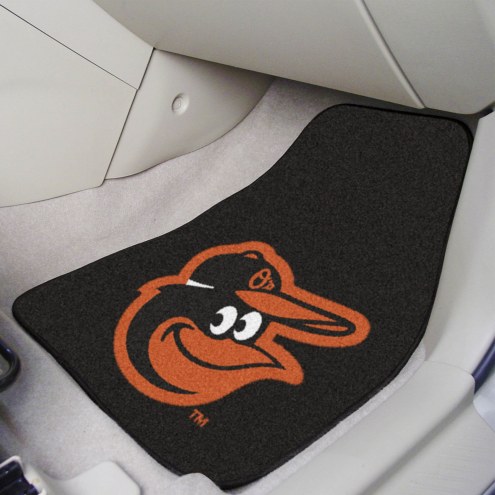 Baltimore Orioles Bird 2-Piece Carpet Car Mats
