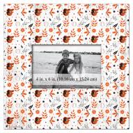 Baltimore Orioles Floral Pattern 10" x 10" Picture Frame