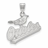 Baltimore Orioles Sterling Silver Large Pendant