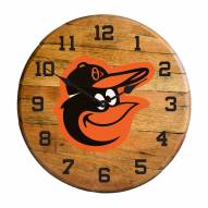 Baltimore Orioles Oak Barrel Clock