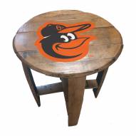 Baltimore Orioles Oak Barrel Table