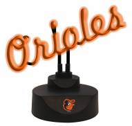 Baltimore Orioles Script Neon Desk Lamp