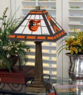 Baltimore Orioles Stained Glass Mission Table Lamp