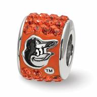Baltimore Orioles Sterling Silver Charm Bead