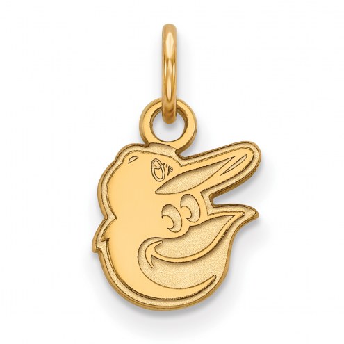 Baltimore Orioles Sterling Silver Gold Plated Extra Small Pendant