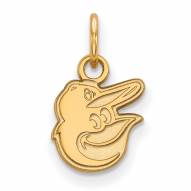 Baltimore Orioles Sterling Silver Gold Plated Extra Small Pendant