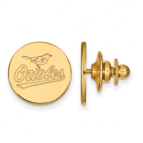 Baltimore Orioles Sterling Silver Gold Plated Lapel Pin