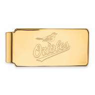 Baltimore Orioles Sterling Silver Gold Plated Money Clip