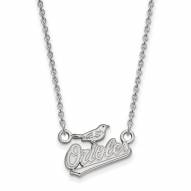 Baltimore Orioles Sterling Silver Small Pendant Necklace
