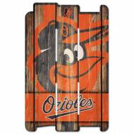 Baltimore Orioles Wood Fence Sign