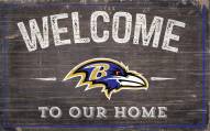 Baltimore Ravens 11" x 19" Welcome to Our Home Sign
