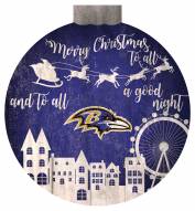 Baltimore Ravens 12" Christmas Village Wall Art