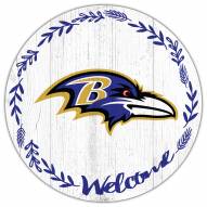 Baltimore Ravens 12" Welcome Circle Sign