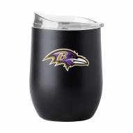 Baltimore Ravens 16 oz. Flipside Powder Coat Curved Beverage Glass