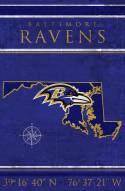 Baltimore Ravens 17" x 26" Coordinates Sign