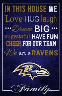 Baltimore Ravens 17" x 26" In This House Sign
