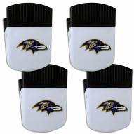 Baltimore Ravens 4 Pack Chip Clip Magnet with Bottle Opener