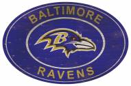 Baltimore Ravens 46" Heritage Logo Oval Sign
