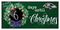 Baltimore Ravens 6" x 12" Chalk Christmas Countdown Sign