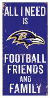 Baltimore Ravens 6" x 12" Friends & Family Sign