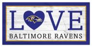 Baltimore Ravens 6" x 12" Love Sign