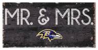 Baltimore Ravens 6" x 12" Mr. & Mrs. Sign