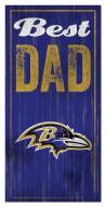 Baltimore Ravens Best Dad Sign