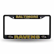 Baltimore Ravens Black Metal License Plate Frame