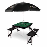 Baltimore Ravens Black Picnic Table w/Umbrella