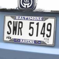 Baltimore Ravens Chrome Metal License Plate Frame