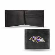 Baltimore Ravens Embroidered Leather Billfold Wallet