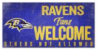 Baltimore Ravens Fans Welcome Sign