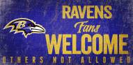 Baltimore Ravens Fans Welcome Wood Sign