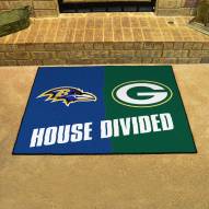 Baltimore Ravens/Green Bay Packers House Divided Mat