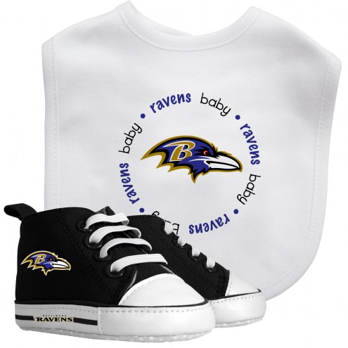Baltimore Ravens Infant Bib & Shoes Gift Set