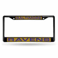 Baltimore Ravens Laser Black License Plate Frame