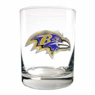 Baltimore Ravens Logo Rocks Glass - Set of 2