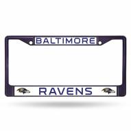 Baltimore Ravens Purple Colored Chrome License Plate Frame