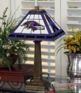 Baltimore Ravens Stained Glass Mission Table Lamp