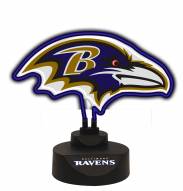 Baltimore Ravens Team Logo Neon Light