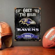 Baltimore Ravens Vintage Metal Sign