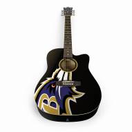 Baltimore Ravens Woodrow Acoustic Guitar