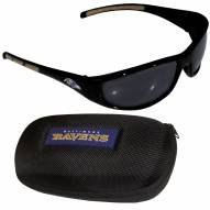Baltimore Ravens Wrap Sunglasses and Case Set