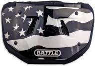 Battle American Flag 2.0 Chrome Adult Football Back Plate - Black/White